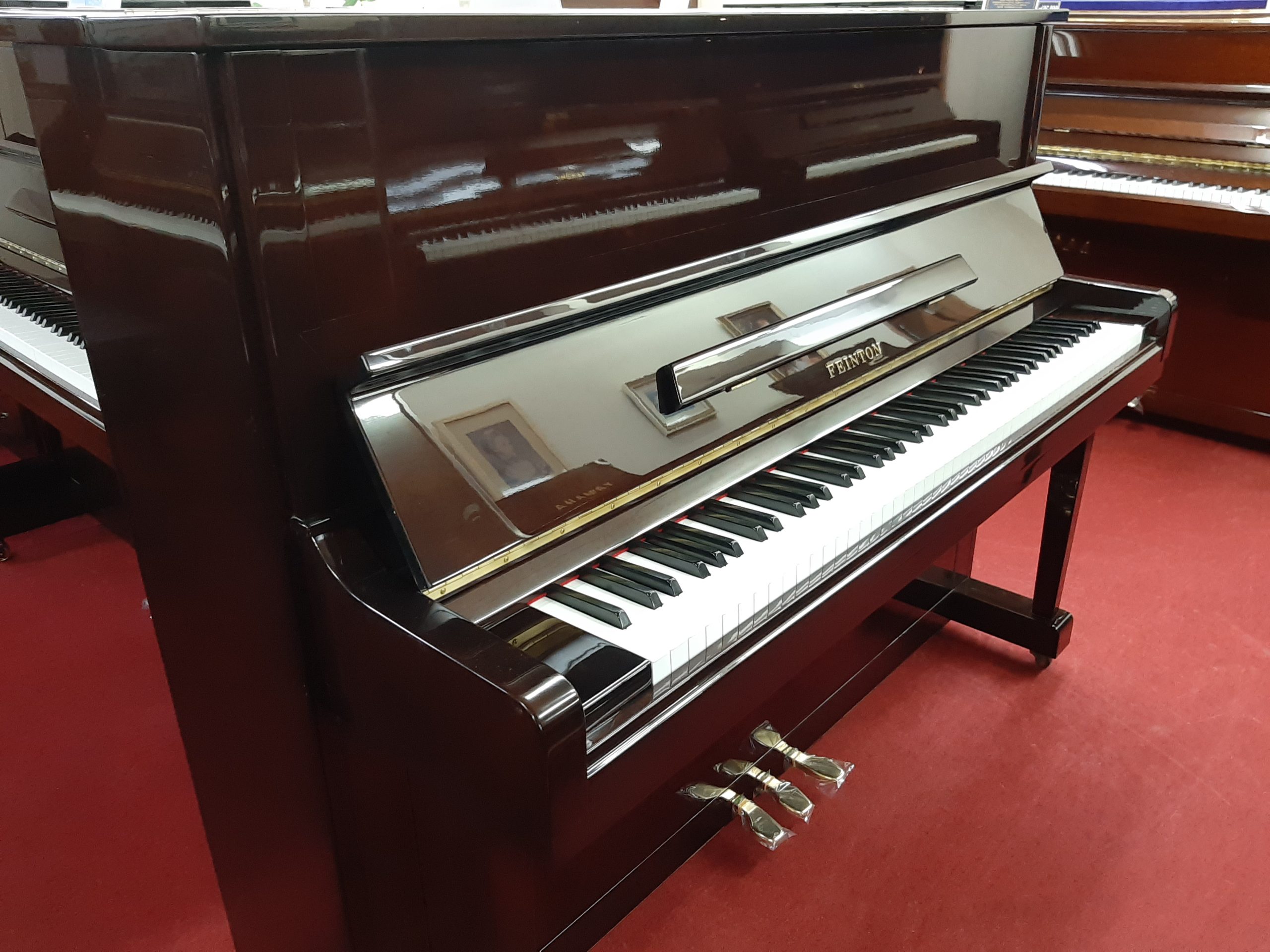 【中古】アップライトピアノ FEINTON PU-120WSN 木目調  コンパクト