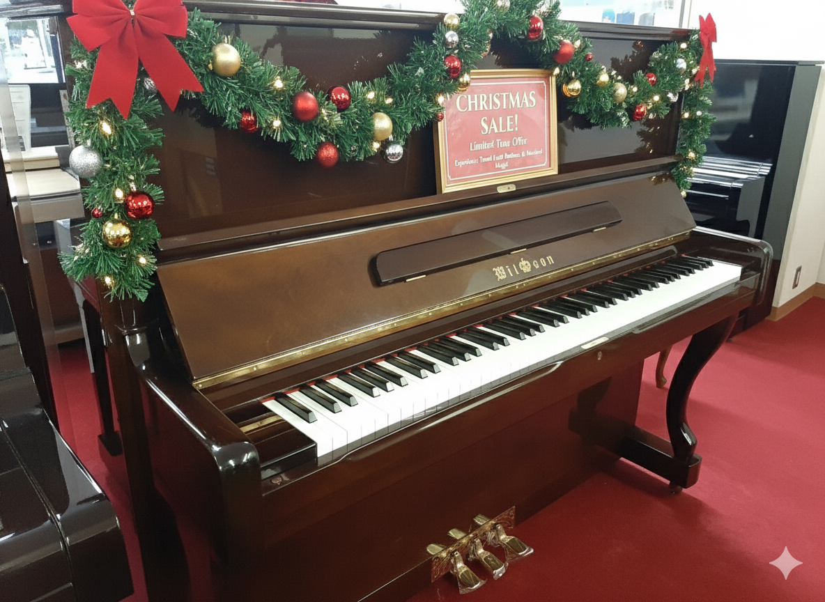 【中古】アップライトピアノ Wilson A-300 人魚のマーク