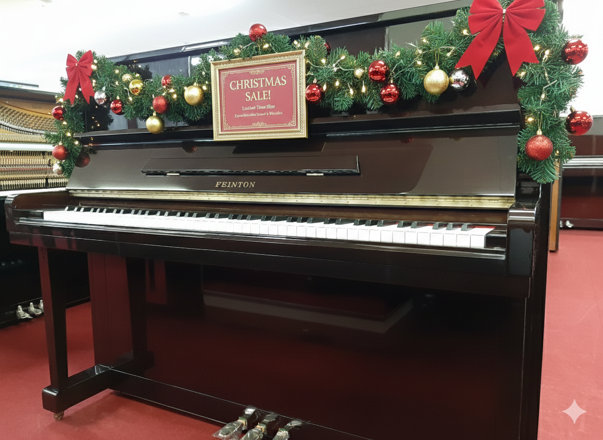 【中古】アップライトピアノ FEINTON PU-120WSN 木目調  コンパクト