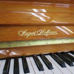 サイレント付き中古アップライトピアノ August Hoffman 114WH(新品サイレント付)