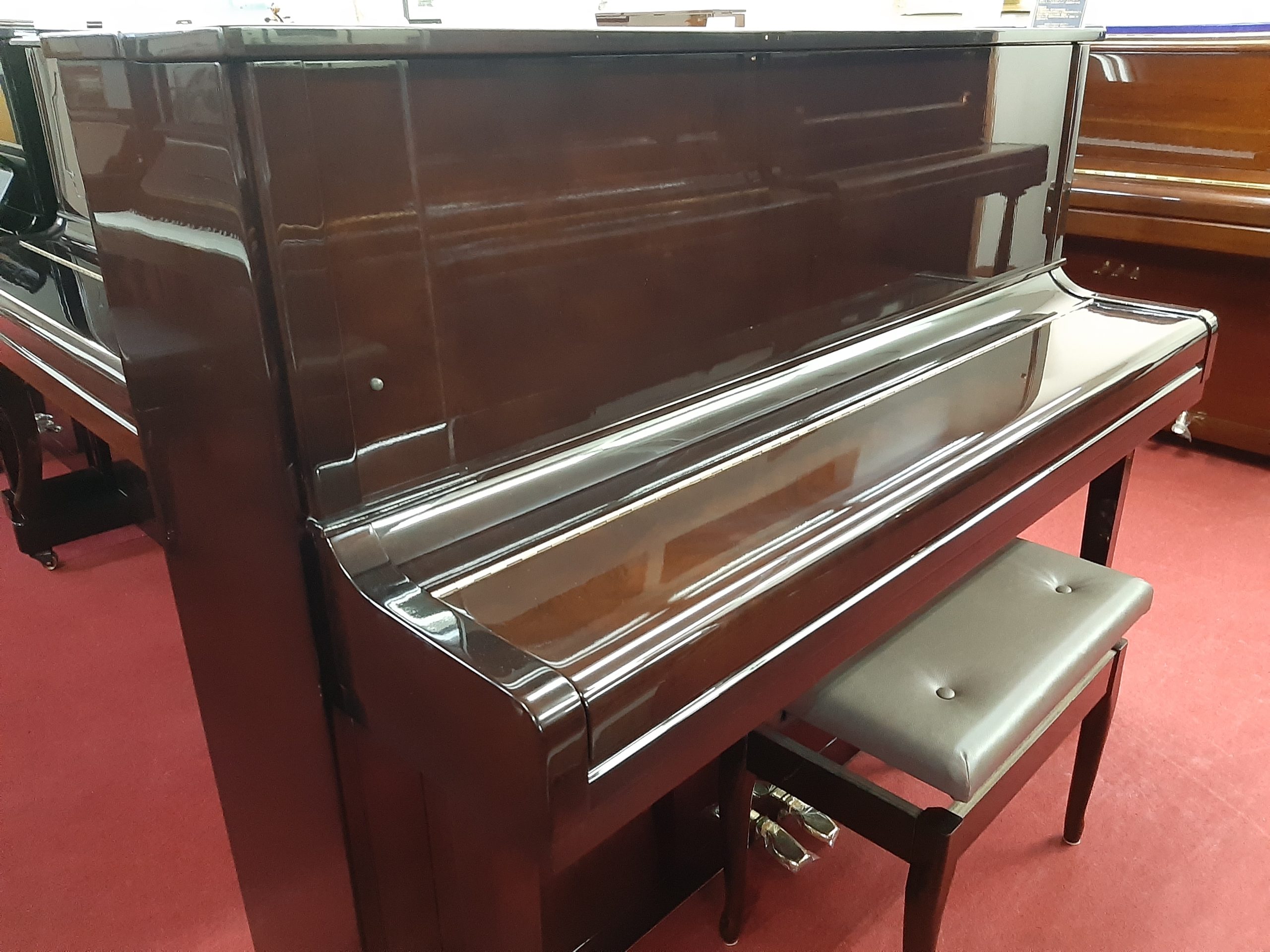 【5年保証付き】中古ピアノ FEINTON PU-120WSN 木目調  コンパクト