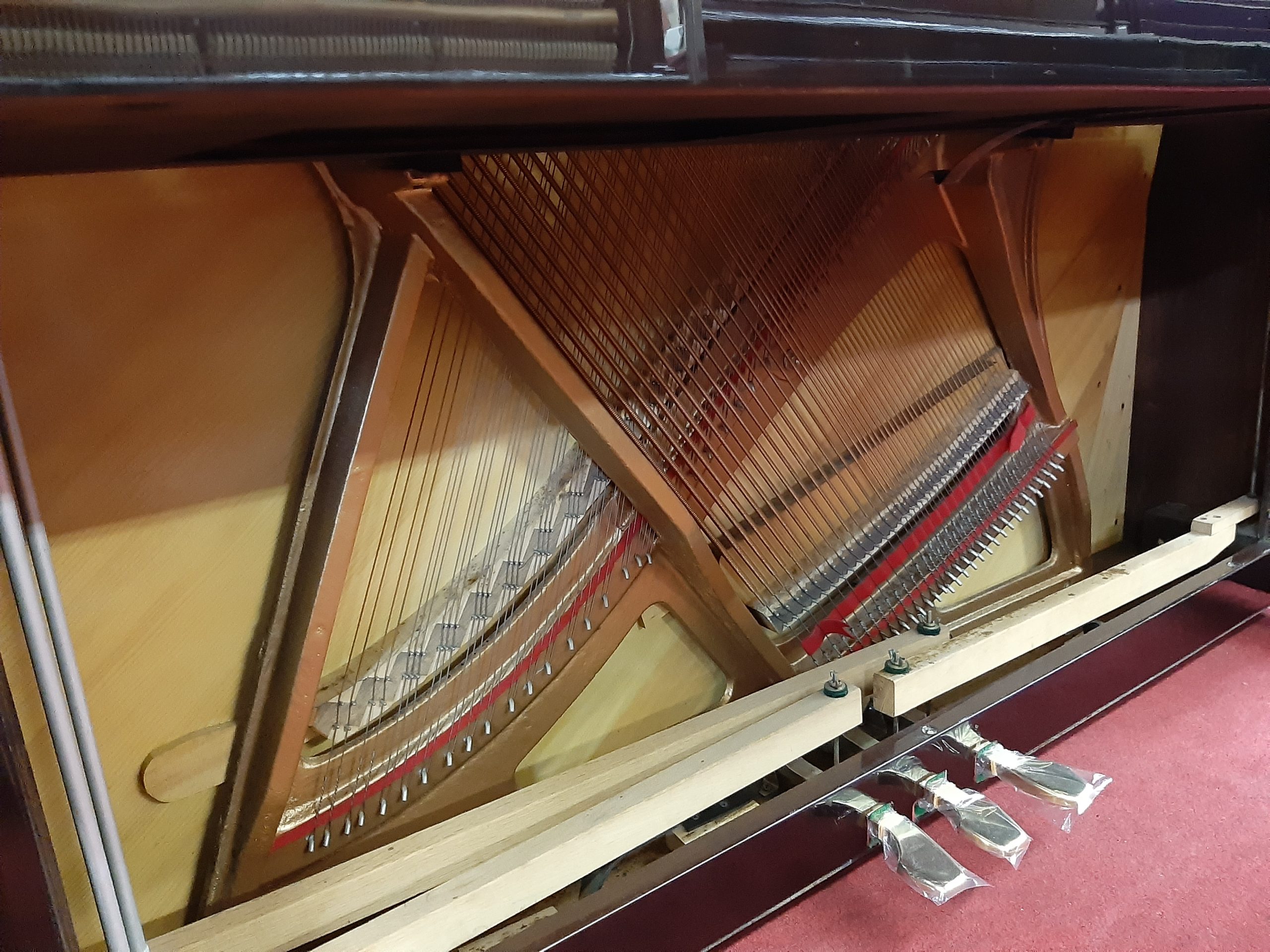 【5年保証付き】中古ピアノ FEINTON PU-120WSN 木目調  コンパクト