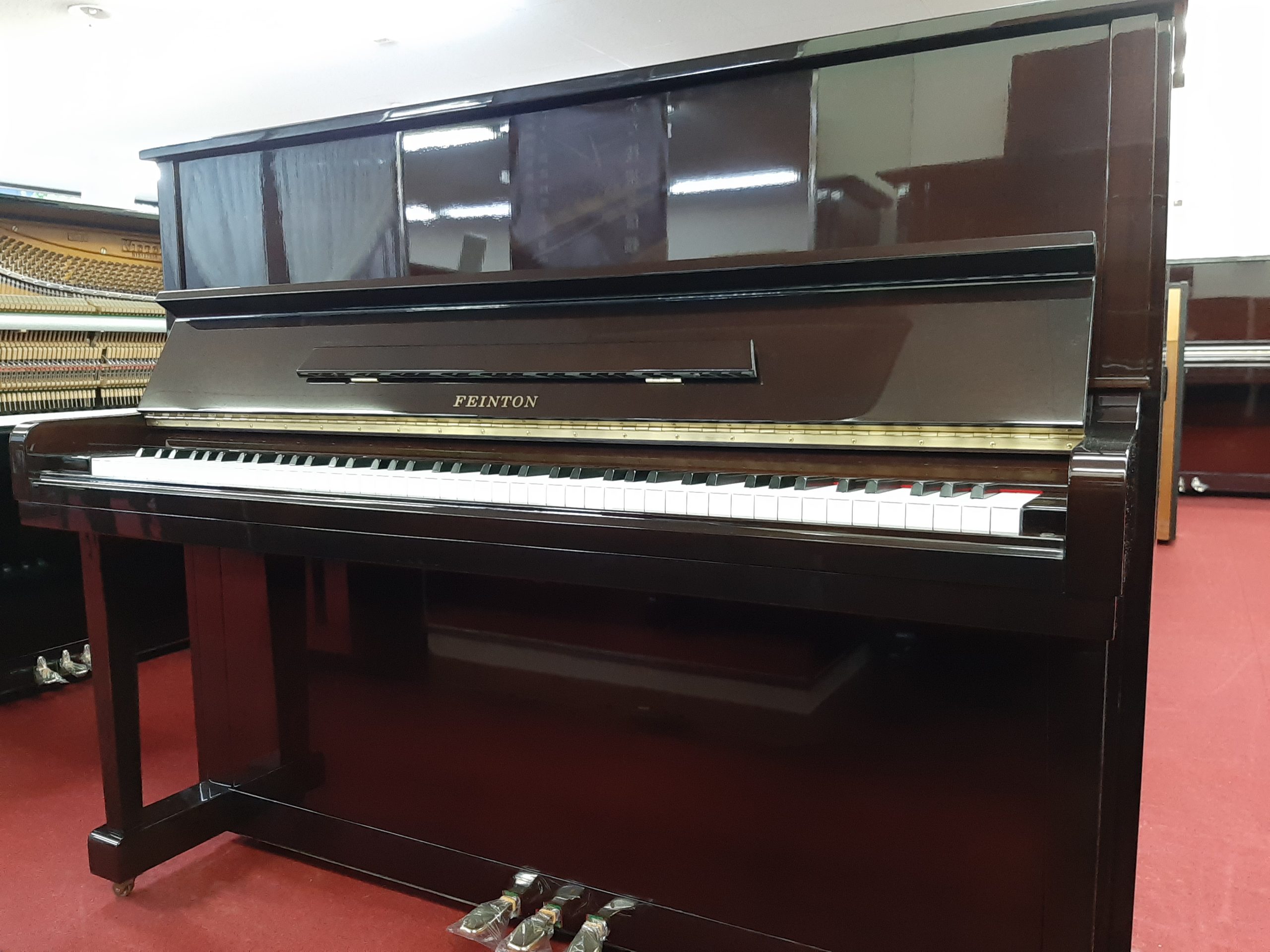 【5年保証付き】中古ピアノ FEINTON PU-120WSN 木目調  コンパクト