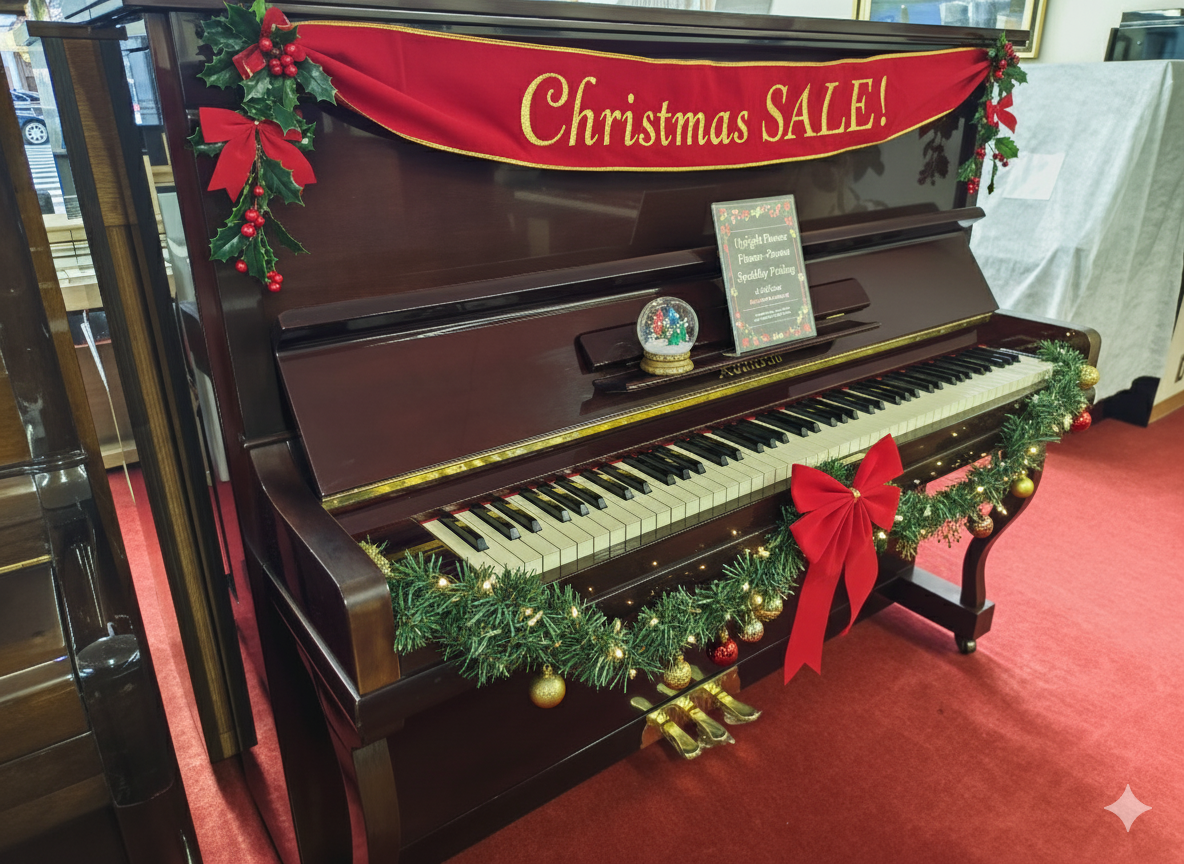 中古】アップライトピアノ Adelstein 象牙鍵盤 キズ色褪せあり│ピアノ