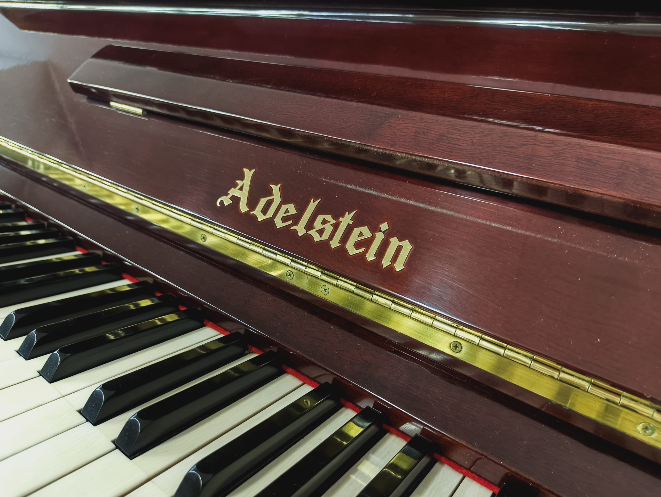 中古】アップライトピアノ Adelstein 象牙鍵盤 キズ色褪せあり│ピアノ